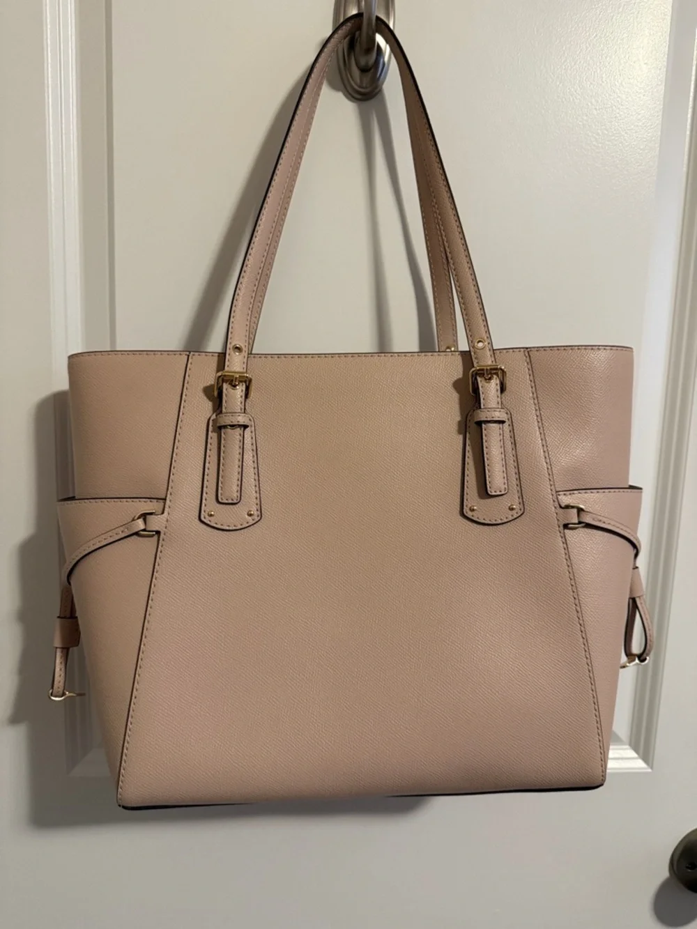 NWT! Michael Kors Pink Beige Saffiano Leather Tote - Picture 6 of 8